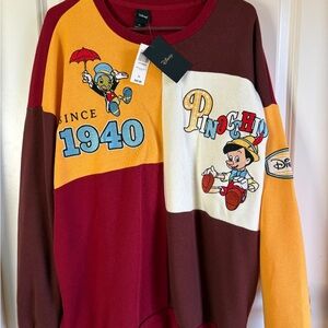 Disney Pinocchio Colorblock Sweater - Red, Yellow, White